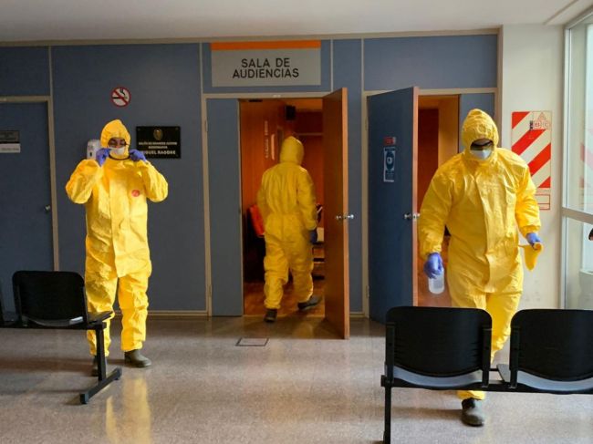 Coronavirus en trabajadores judiciales