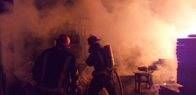 Bomberos en acción