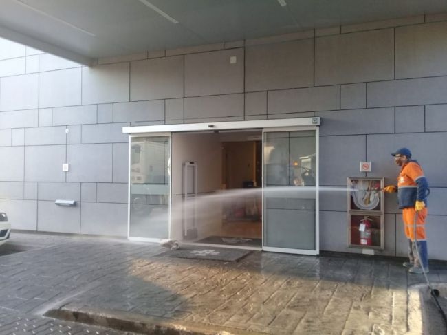 Desinfección de lugares públicos