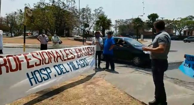 Protesta de médicos en el Grand Bourg
