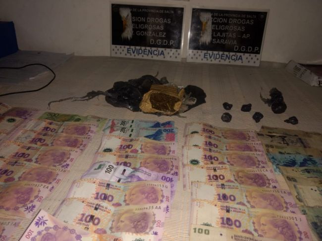 Droga y dinero secuestrados