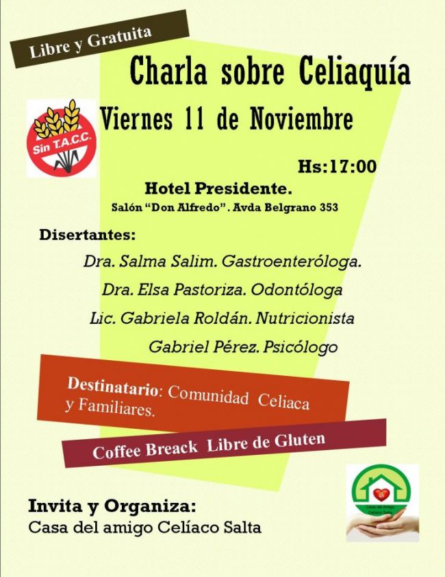 Charla sobre enfermedad celíaca