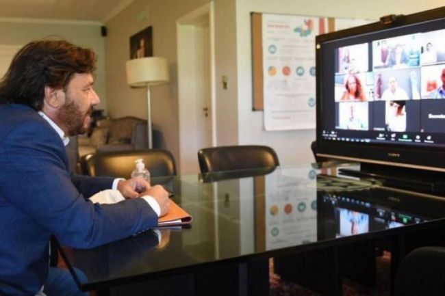 Sáenz en videoconferencia