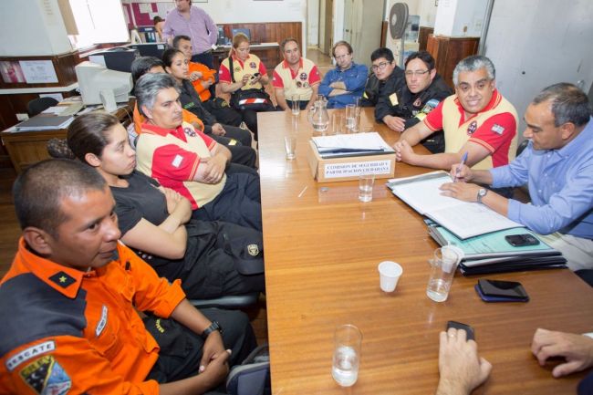 Reunión con brigadistas voluntarios