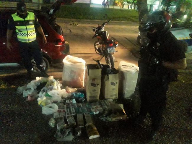 Borracho y con mercadería ilegal