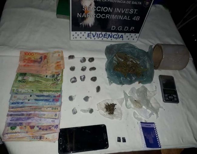 Droga y dinero secuestrados