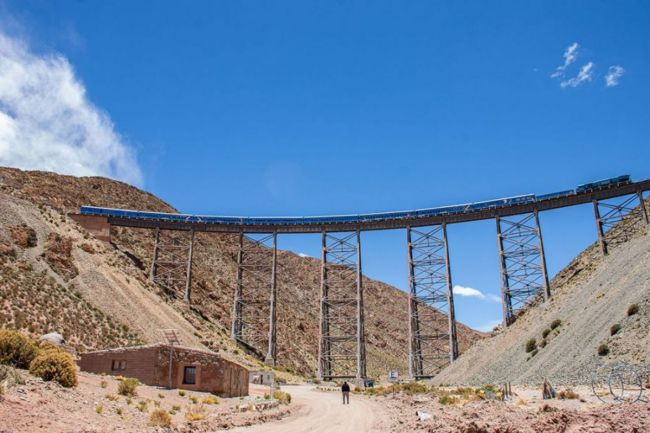 El tren sobre el Viaducto de la Polvorilla