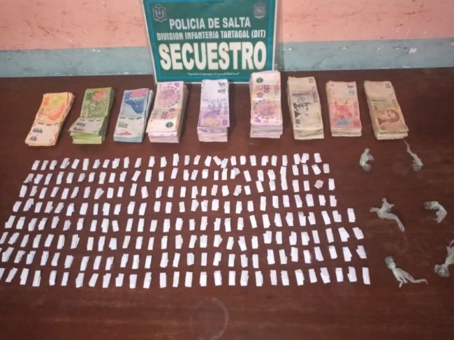 Droga y dinero secuestrados
