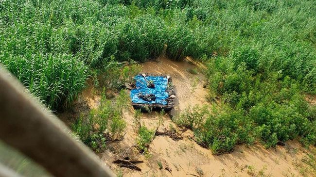 El gomón fue hallado a varios kilómetros