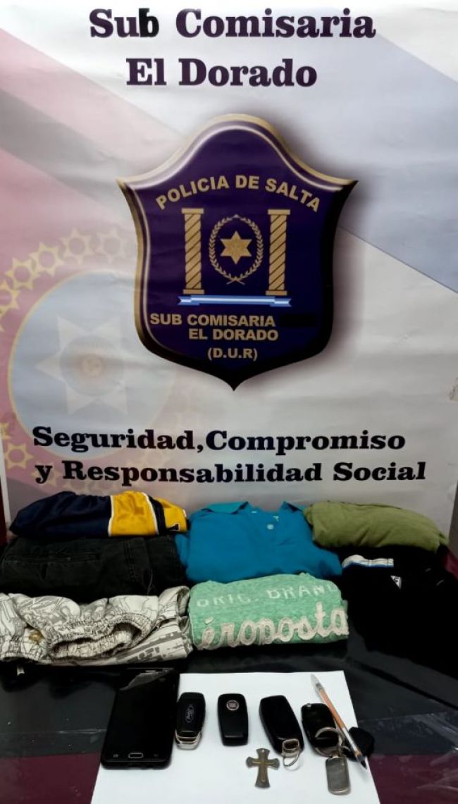 Parte de los elementos robados