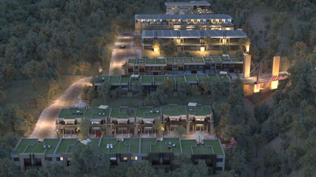 Vista del hotel a construir en San Lorenzo