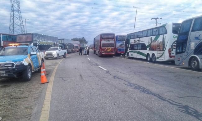 Corte de ruta en el acceso a Salta