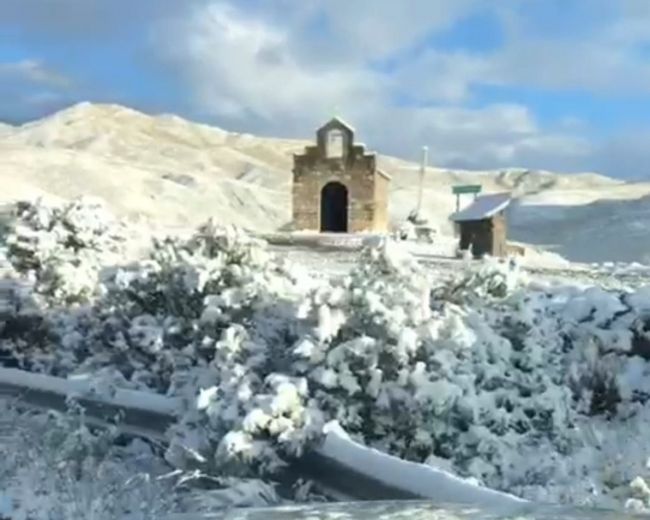 Nieve en la Piedra del Molino  Crédito foto: Franco Viveros Diario de Cachi