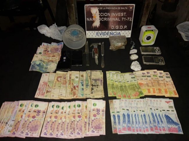 Droga y dinero secuestrados