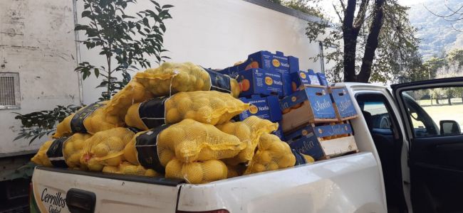 Donación de mercadería incautada junto a la droga
