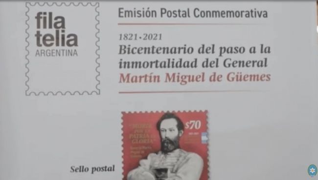Sello postal en homenaje a Güemes