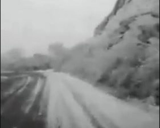 Nieve en localidades cercanas a la Capital