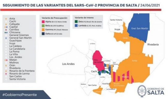 Mapa epidemiológico de Salta