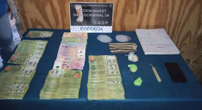 Droga y dinero secuestrado