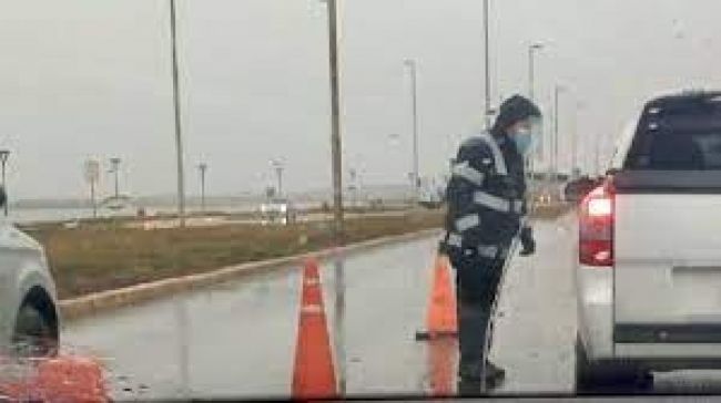 Jornada de controles bajo la lluvia