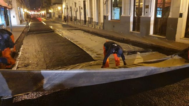 Pavimentación nocturna