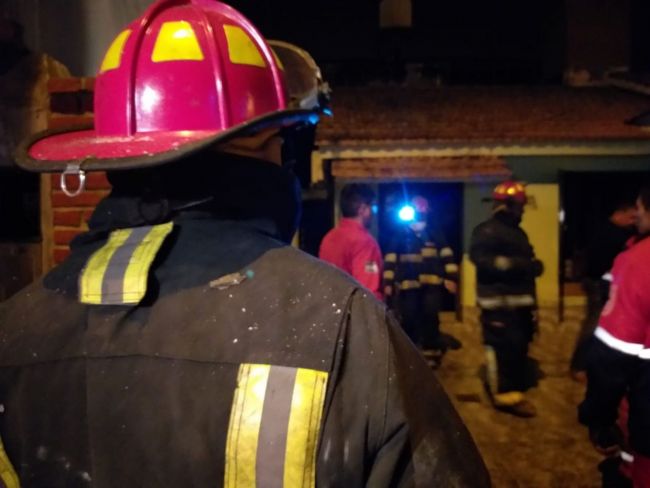 Bomberos en acción