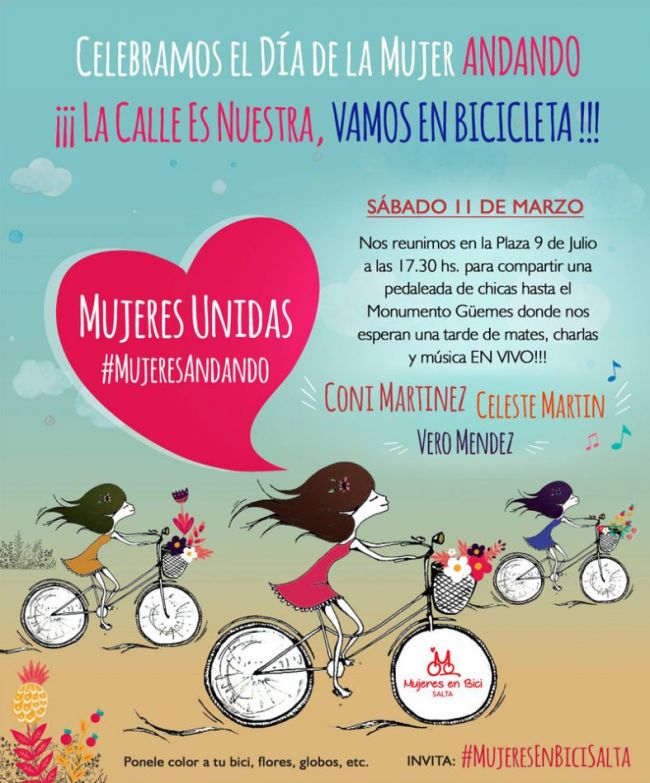 Particular celebración... en bicicleta