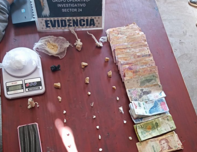 Droga y dinero secuestrados