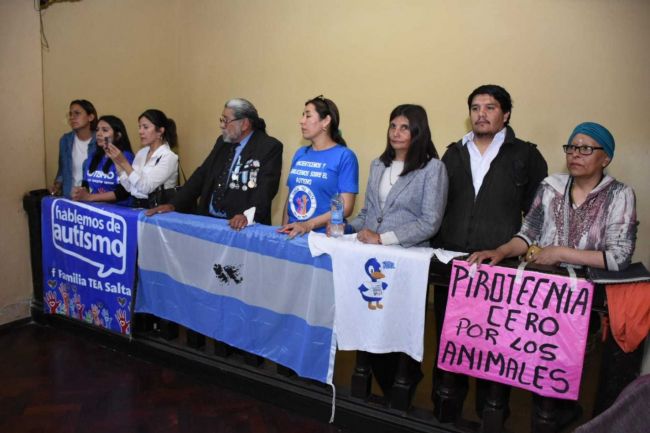 Familiares de niños con TEA en la sesión del Senado