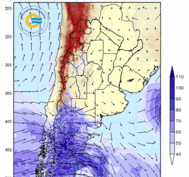 El frente frío llega al NOA el lunes