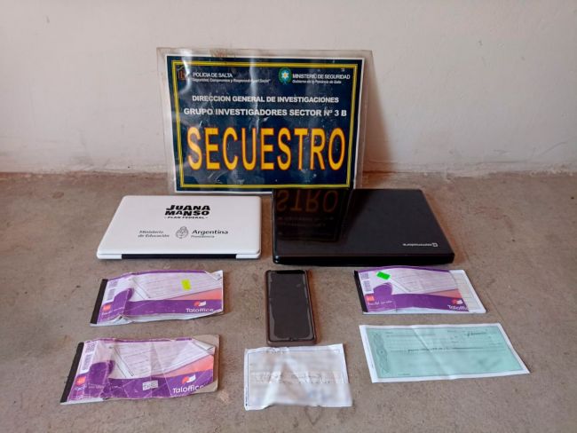 Material secuestrado