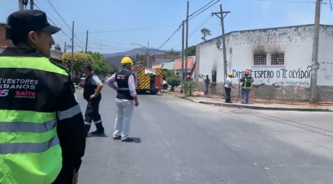Incendio en la maderera