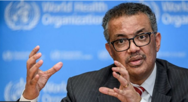 El director de la OMS, Tedros Adhanom Ghebreyesus
