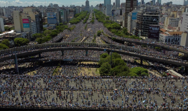 Se registró la mayor movilización de la historia Argentina