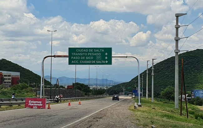 Obras en el acceso a Salta