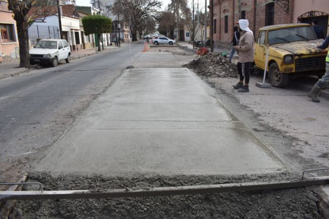 Obras en calle Mitre
