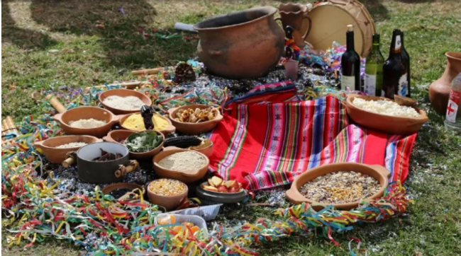 Ceremonia de sahumado y ritual a la pachamama
