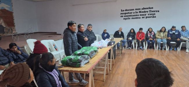 Peregrinos momentos previos a la partida