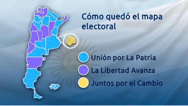 Mapa electoral. Crédito infografía: Ámbito Financiero
