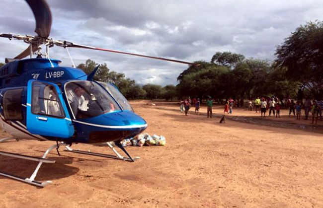 Traslado de asistencia a los damnificados