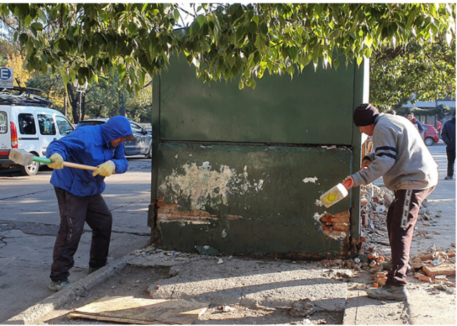 Removieron el kiosko