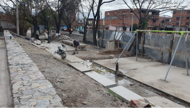 Obras en zona del puente Velez Sarsfield