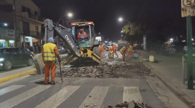Repavimentación nocturna