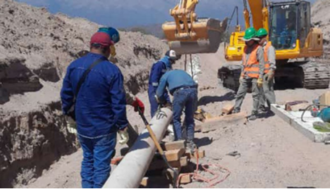 Obra de gasoducto
