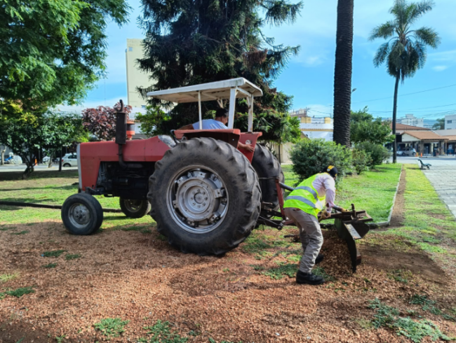 Trabajos en plaza Güemes