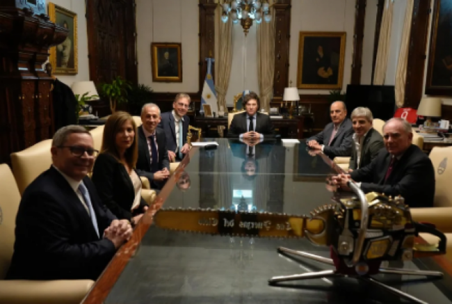 Milei con directivos de Río Tinto