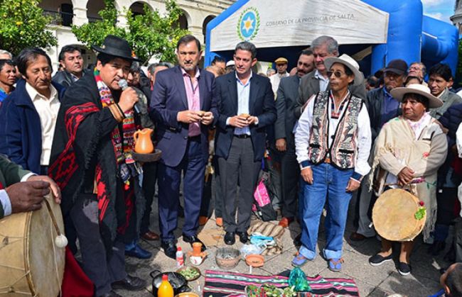 Se realizó una ceremonia en honor a la Pachamama