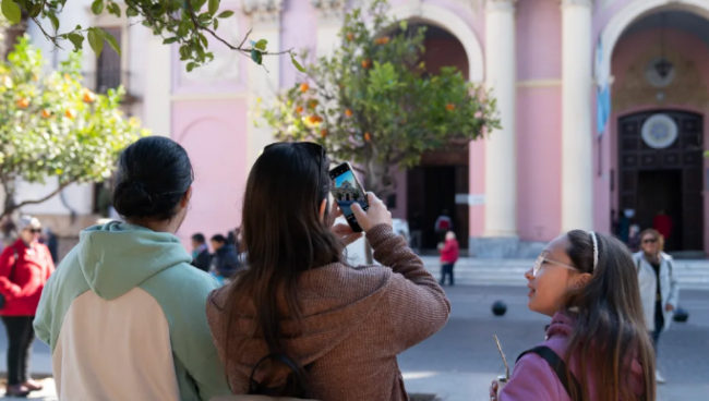 Turistas durante el finde largo