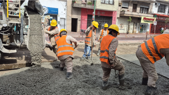 Obras en Av San Martín