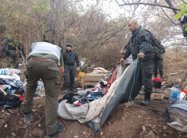 Limpieza en el cerro